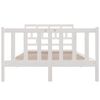 vidaXL Estructura de cama de madera maciza de pino blanco 140x190 cm