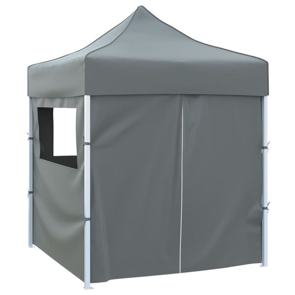 vidaXL Carpa plegable profesional 4 paredes acero gris antracita 2x2 m