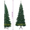 vidaXL &Aacute;rbol de Navidad artificial de esquina verde 240 cm PVC
