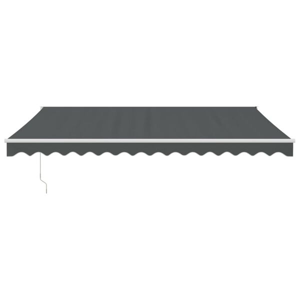 vidaXL Toldo retr&aacute;ctil autom&aacute;tico gris antracita 4x3 m