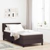 vidaXL Cama tipo Box Spring Marr&oacute;n Oscuro 190 x 90 cm Poli&eacute;ster