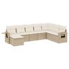 vidaXL Juego de sof&aacute;s de jard&iacute;n con cojines beige 8 pzas rat&aacute;n PE