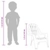 vidaXL Sillas de jardín niños 2 uds aspecto madera PP rosa 37x34x44 cm