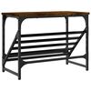 vidaXL Mueble zapatero madera de ingenier&iacute;a roble ahumado 60x30x45 cm