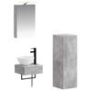 vidaXL Juego de Muebles de Ba&ntilde;o 4 pcs Gris Hormig&oacute;n