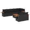vidaXL Patio Sofa Set 9 plaza Black