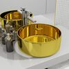 vidaXL Lavabo 40x15 cm cerámica dorado