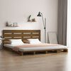 vidaXL Estructura de cama madera maciza pino marr&oacute;n miel 140x190 cm