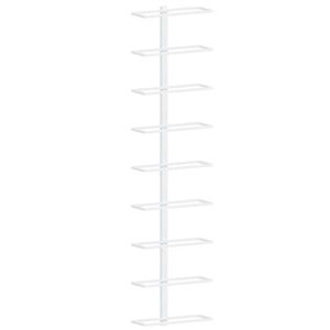 vidaXL Botellero de pared para 9 botellas hierro blanco