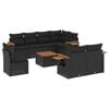 vidaXL Patio Sofa Set 9 plaza Black