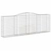 vidaXL Cesta gaviones forma arco hierro galvanizado 400x50x140/160 cm