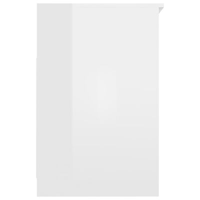 vidaXL Escritorio de madera de ingeniería blanco brillo 140x50x76 cm