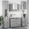 vidaXL Juego de muebles de ba&ntilde;o con caj&oacute;n con puerta 5 pcs Gris Sonoma