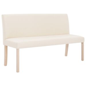 vidaXL Banco de poli&eacute;ster 139,5 cm color crema