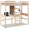 vidaXL Cama alta sin colch&oacute;n madera maciza de pino 75x190 cm