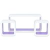 vidaXL Estanter&iacute;as de cubos para pared 6 unidades blanco y violeta