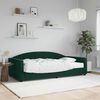 vidaXL Sof&aacute; cama con colch&oacute;n terciopelo verde oscuro 100x200 cm