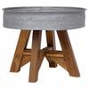 vidaXL Mesa de centro de madera reciclada mixta plateado 60x45 cm