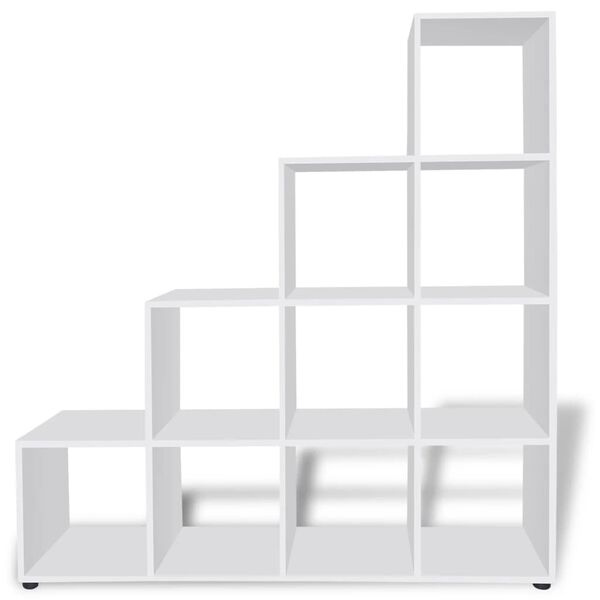 vidaXL Estanter&iacute;a librer&iacute;a en forma de escalera 142 cm blanca