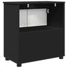vidaXL Gabinete de Ba&ntilde;o con almacenamiento Negro 61 x 35 x 64 cm