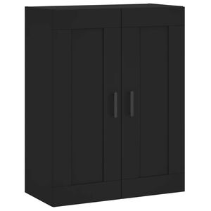 vidaXL Armario de pared madera de ingenier&iacute;a negro 69,5x34x90 cm