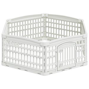 vidaXL Parque Infantil para Perros de 6 Paneles 122 x 106,5 x 40 cm
