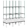 vidaXL Jardinera con enrejado PP blanco 120x40x142,5 cm