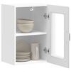 vidaXL Armario pared para cocina puerta cristal Lucca blanco brillante