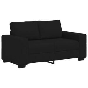 vidaXL Sofá 2 plazas Tela Negro 120 cm