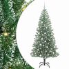 vidaXL Árbol de Navidad Artificial Nevado con Luz LED Verde y 210 cm