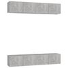 vidaXL Juego de muebles de sal&oacute;n 4 piezas gris hormig&oacute;n 80x30x30 cm