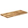 vidaXL Tablero de mesa borde natural madera maciza mango 80x40x2,5 cm