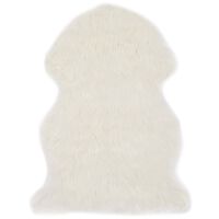 vidaXL Alfombra de piel de oveja sintética blanco 60x90 cm