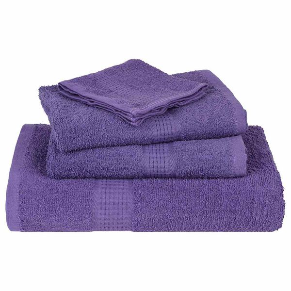 vidaXL Toallas de mano FROGN 10 uds morado 30x30 cm 360 g/m²