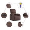 vidaXL Sill&oacute;n de masaje reclinable el&eacute;ctrico cuero sint&eacute;tico marr&oacute;n