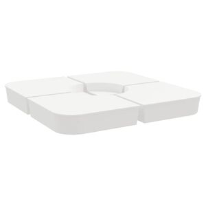 vidaXL Juego bases de sombrilla 4 uds para parasol cruzado PP 100 kg