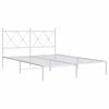vidaXL Estructura cama sin colch&oacute;n con cabecero metal blanco 140x200cm
