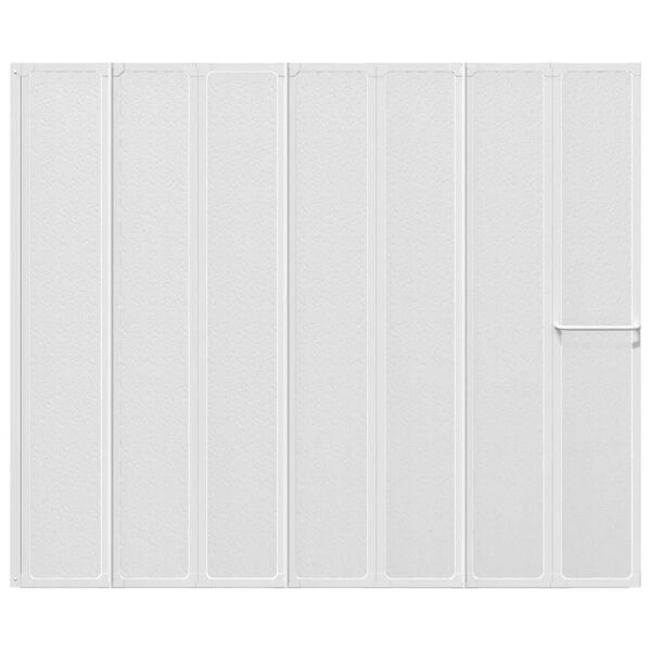 Mampara de ducha con 7 paneles plegables y toallero