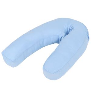 vidaXL Almohada de embarazo con forma de J 54x(36-43) cm azul