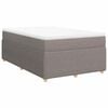 vidaXL Cama box spring con colch&oacute;n tela gris taupe 120x200 cm