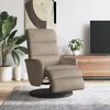 vidaXL Sill&oacute;n reclinable con reposapi&eacute;s cuero sint&eacute;tico capuchino
