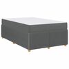 vidaXL Estructura de cama con colch&oacute;n Gris oscuro 120 x 200 cm tela