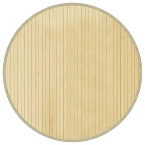 vidaXL Alfombra redonda bamb&uacute; color natural claro 60 cm