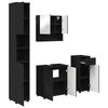 vidaXL Juego de muebles de ba&ntilde;o 4 uds. Negro 61 x 35 x 64 cm