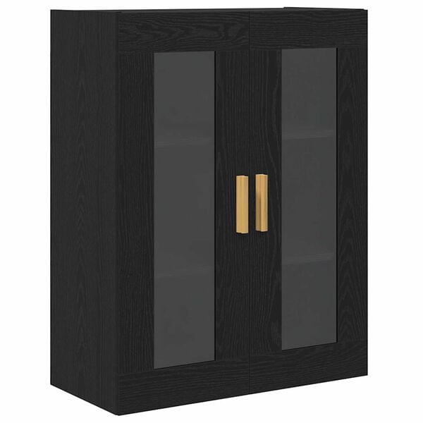 vidaXL Armario de Pared Roble Negro 69,5 x 34 x 90 cm