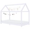 vidaXL Estructura de cama infantil madera maciza pino blanco 80x160 cm