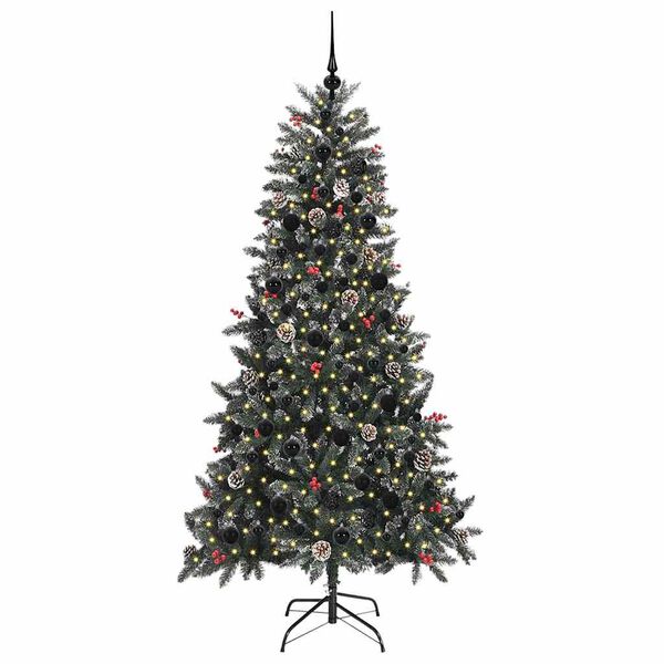vidaXL &Aacute;rbol de Navidad artificial Verde 210 cm PVC, Pl&aacute;stico y Acero