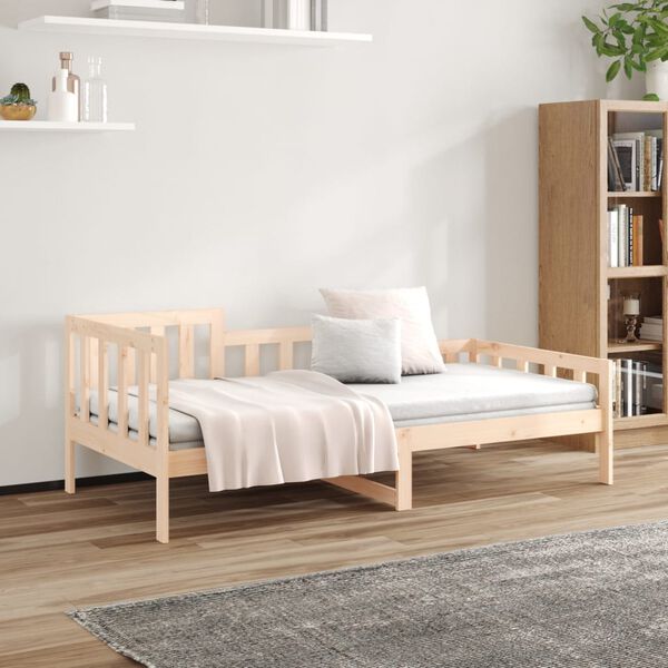 vidaXL Sof&aacute; cama sin colch&oacute;n madera maciza de pino 80x200 cm