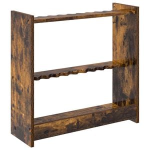 vidaXL soporte para tacos de billar Madera de ingenier&iacute;a Roble Ahumado