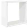 vidaXL Estantes cubo de pared 2 unidades blanco brillo 30x15x30 cm